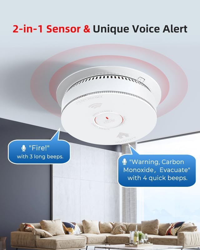 SITERWELL Smoke and Carbon Monoxide Detector