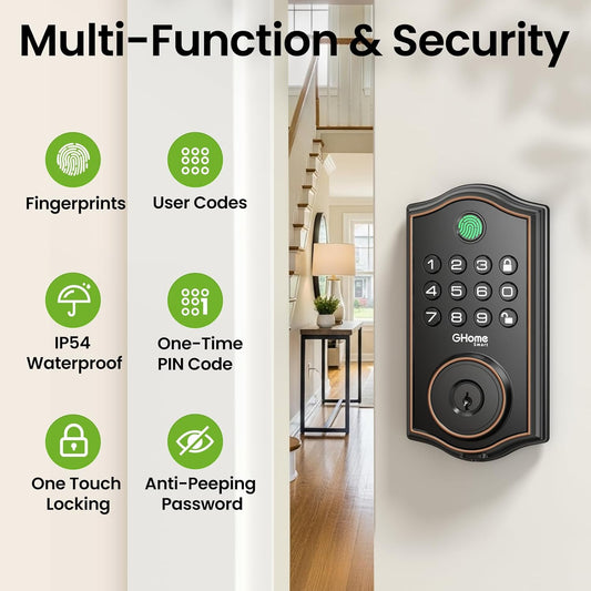 GHome Smart Deadbolt Lock for Front Door
