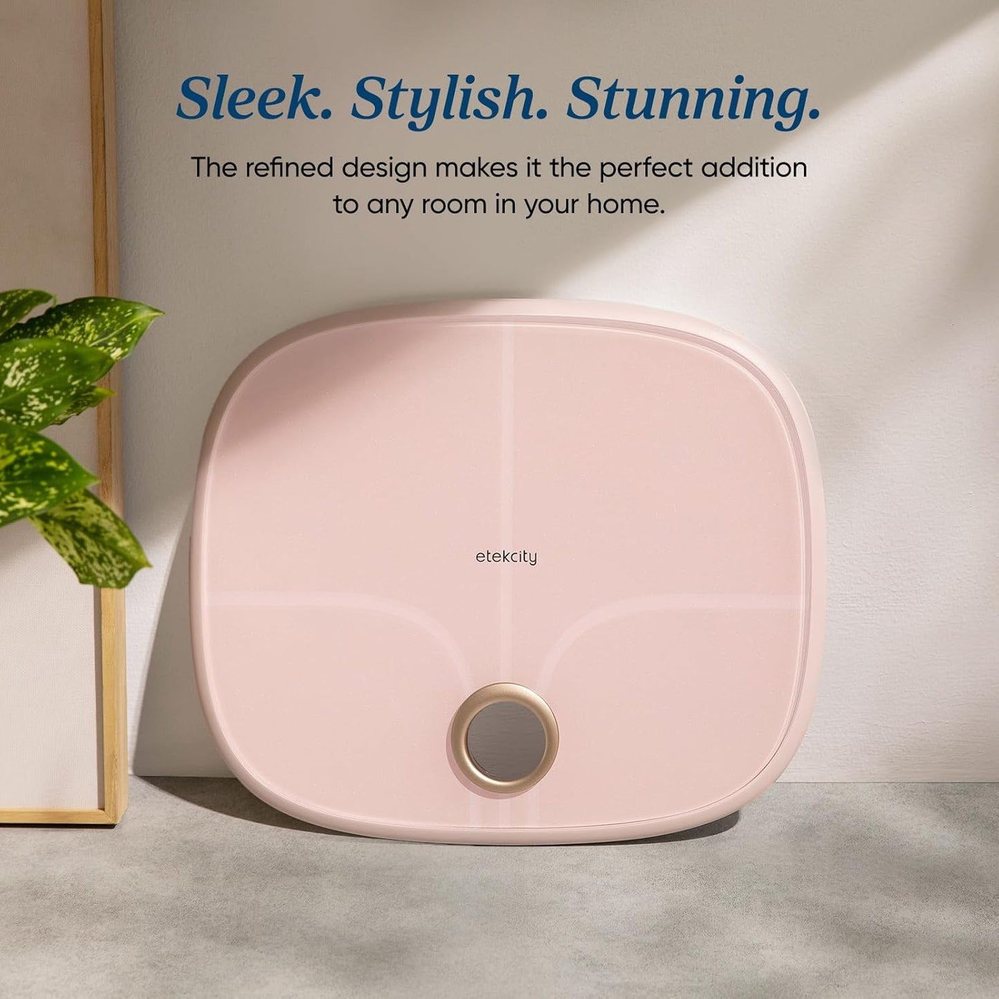 Etekcity Rechargeable Pink Smart Scale for Body Weight