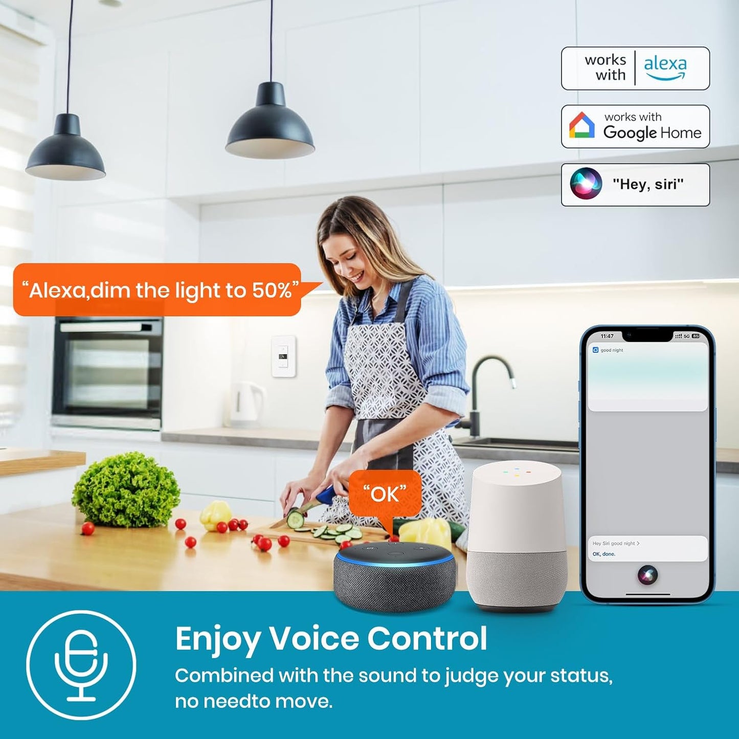 Milfra Smart Dimmer Switch 2Gang
