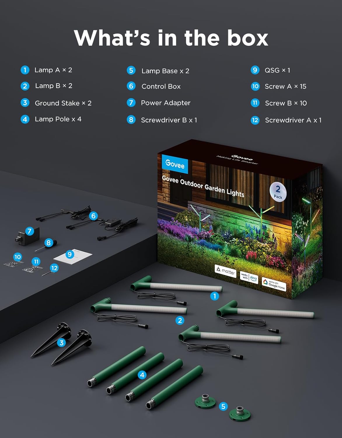 Govee Outdoor Garden Lights 2 Pack