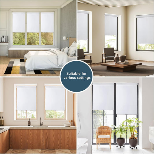 Roller Window Shades Free-Stop Cordless Blackout Blinds