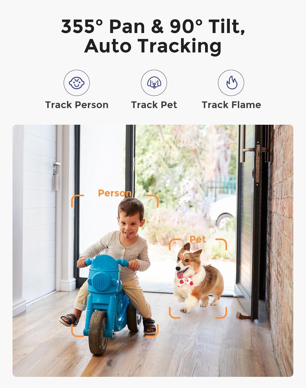 Hugolog 3K 5MP Indoor Pan/Tilt Security Camera