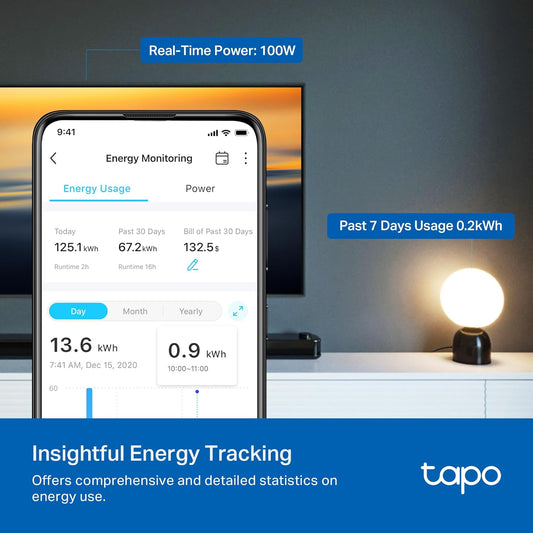 TP-Link 𝗧𝗮𝗽𝗼 Smart Plug Wi-Fi Mini, Energy Monitoring