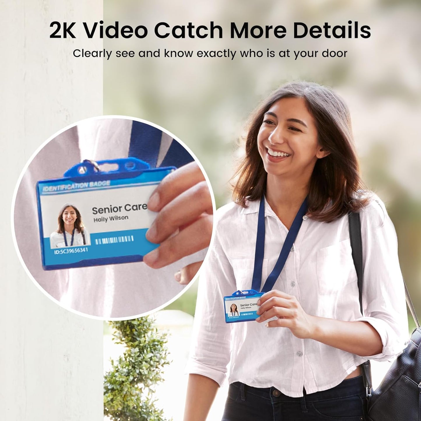 AOSU Doorbell Camera Wireless- Head-to-Toe View