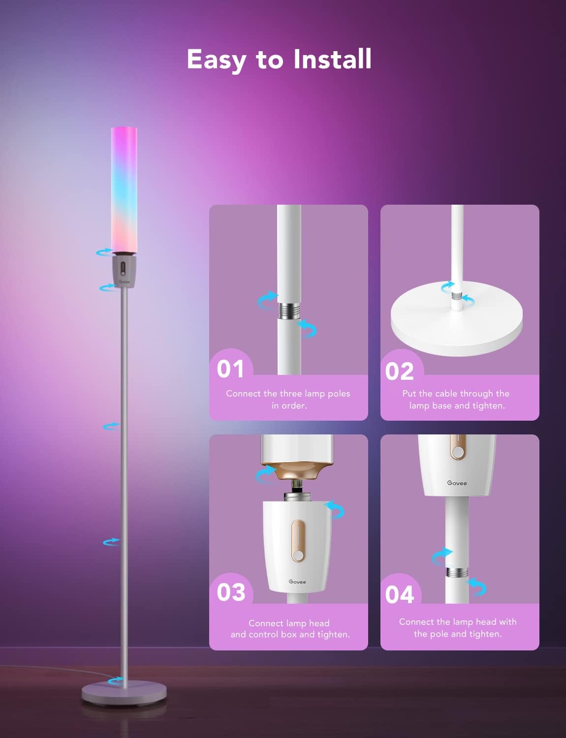 Govee RGBIC Cylinder Floor Lamp