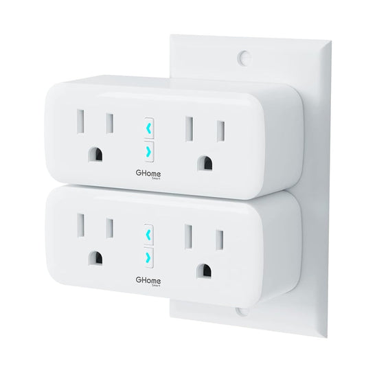 GHome Smart Plug, 15A WiFi Smart Outlet Compatible with Alexa &amp; Google Home