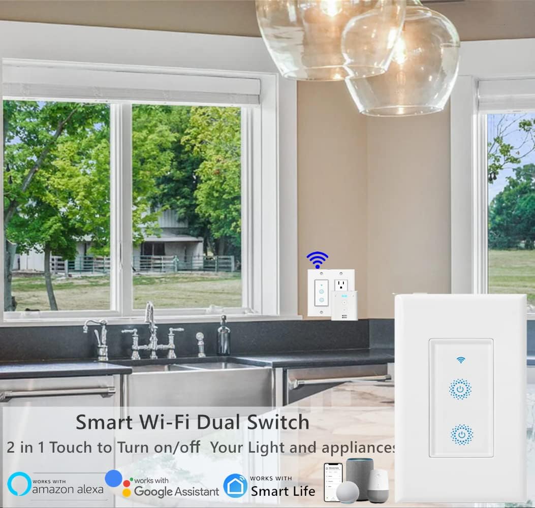 Smart WiFi Switch - Wireless Smartphone Controlled Wall Light Switch