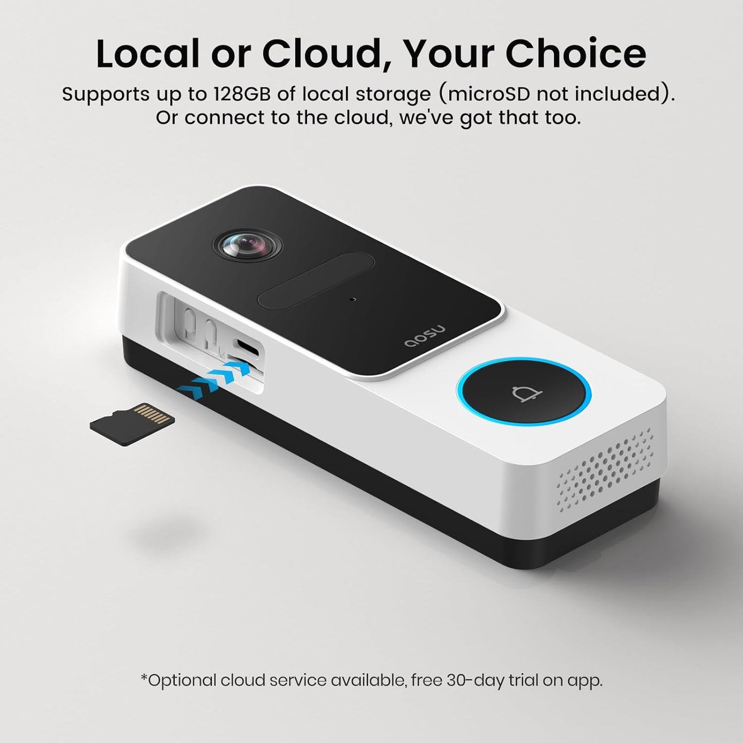 AOSU Doorbell Camera Wireless- Head-to-Toe View