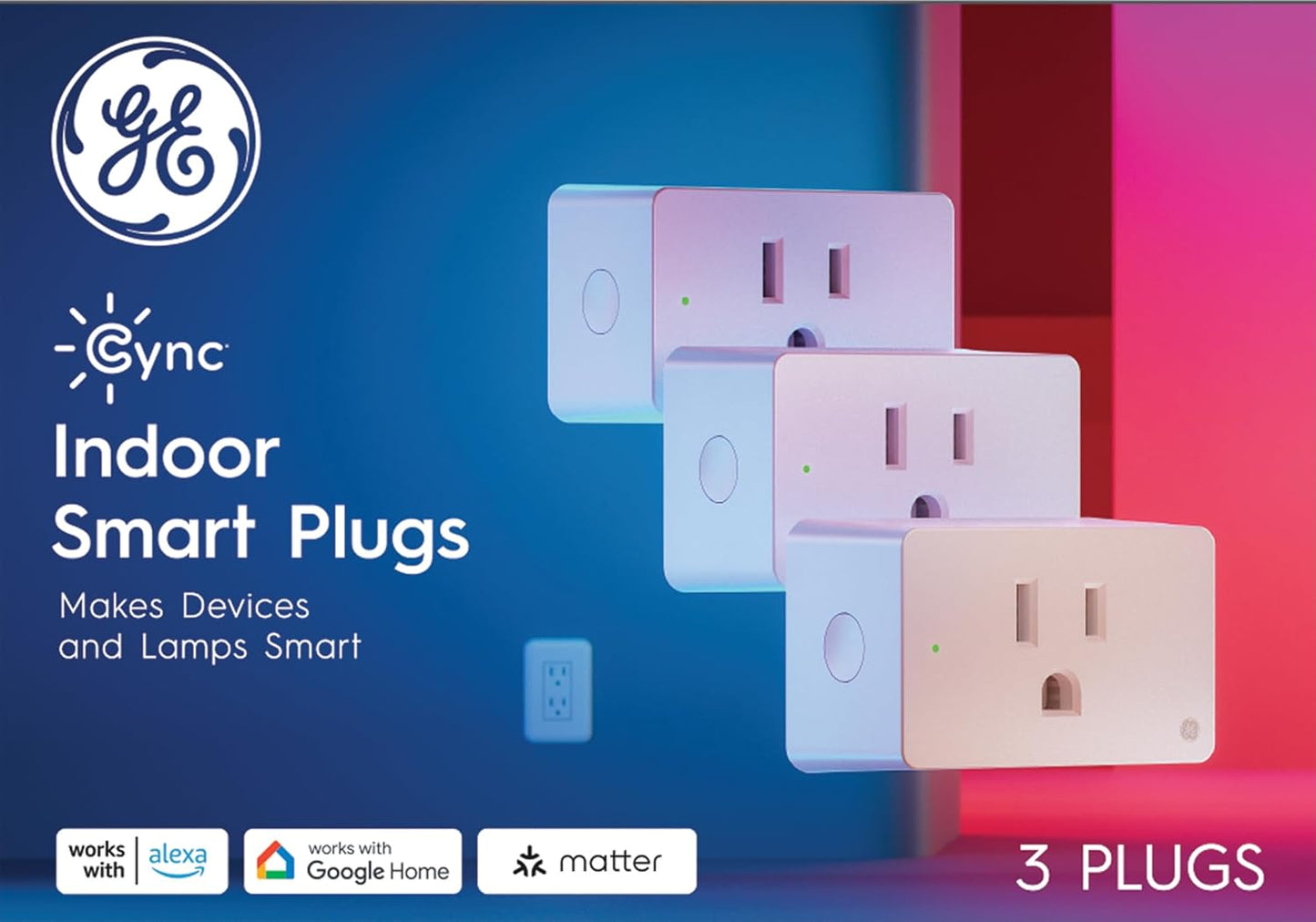 Cync Indoor Smart Plug, WiFi Outlet Socket
