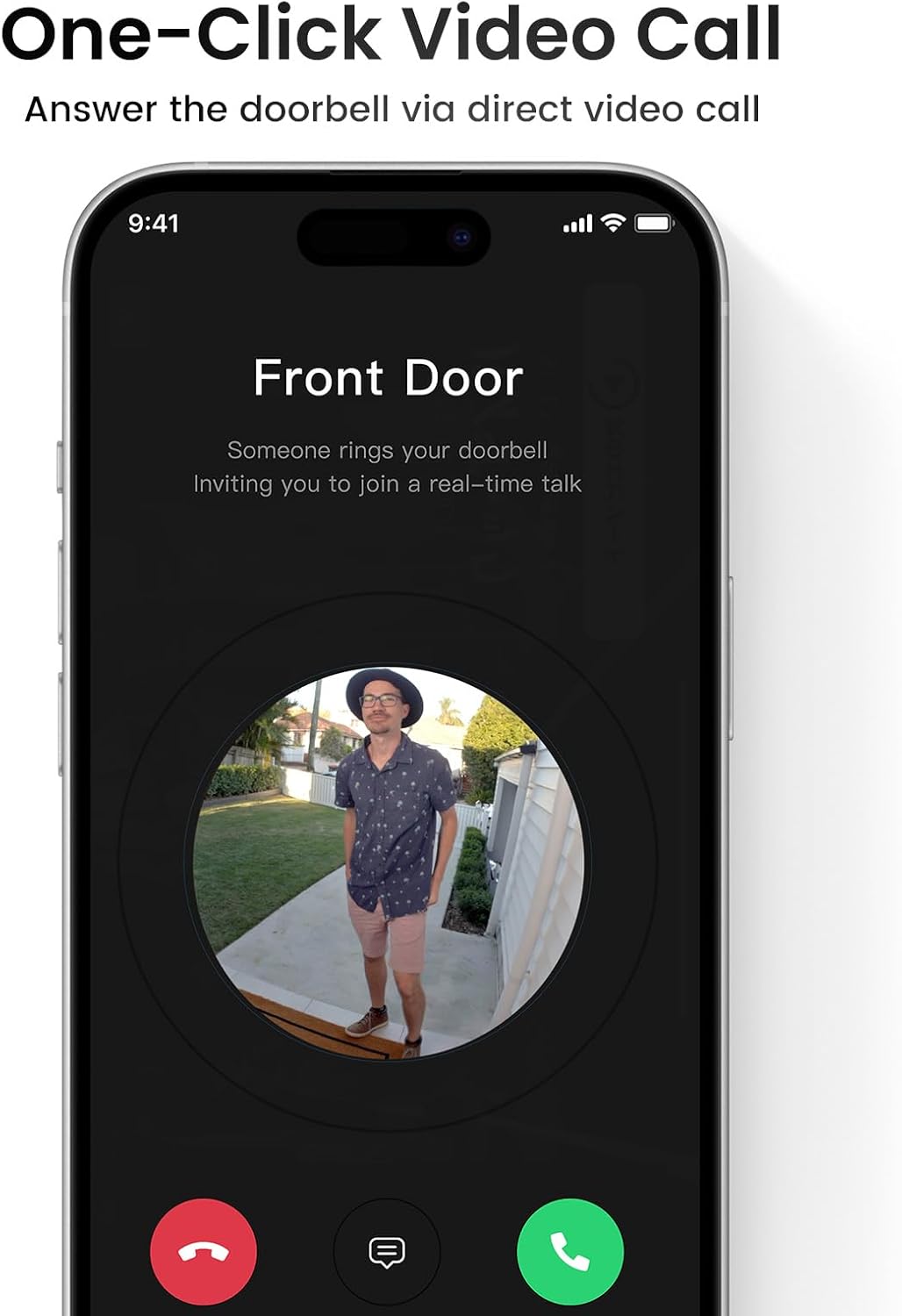 AOSU Doorbell Camera Wireless- Head-to-Toe View