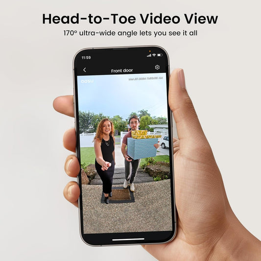 AOSU Doorbell Camera Wireless- Head-to-Toe View
