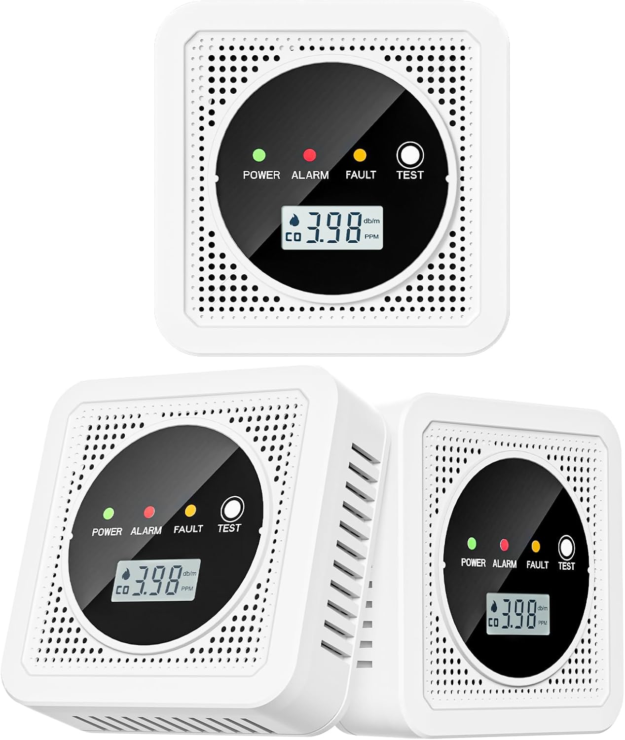 3 Packs, 2-in-1,Smoke Carbon Monoxide Detector