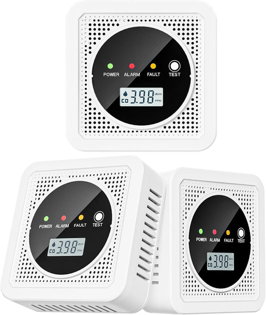 3 Packs, 2-in-1,Smoke Carbon Monoxide Detector