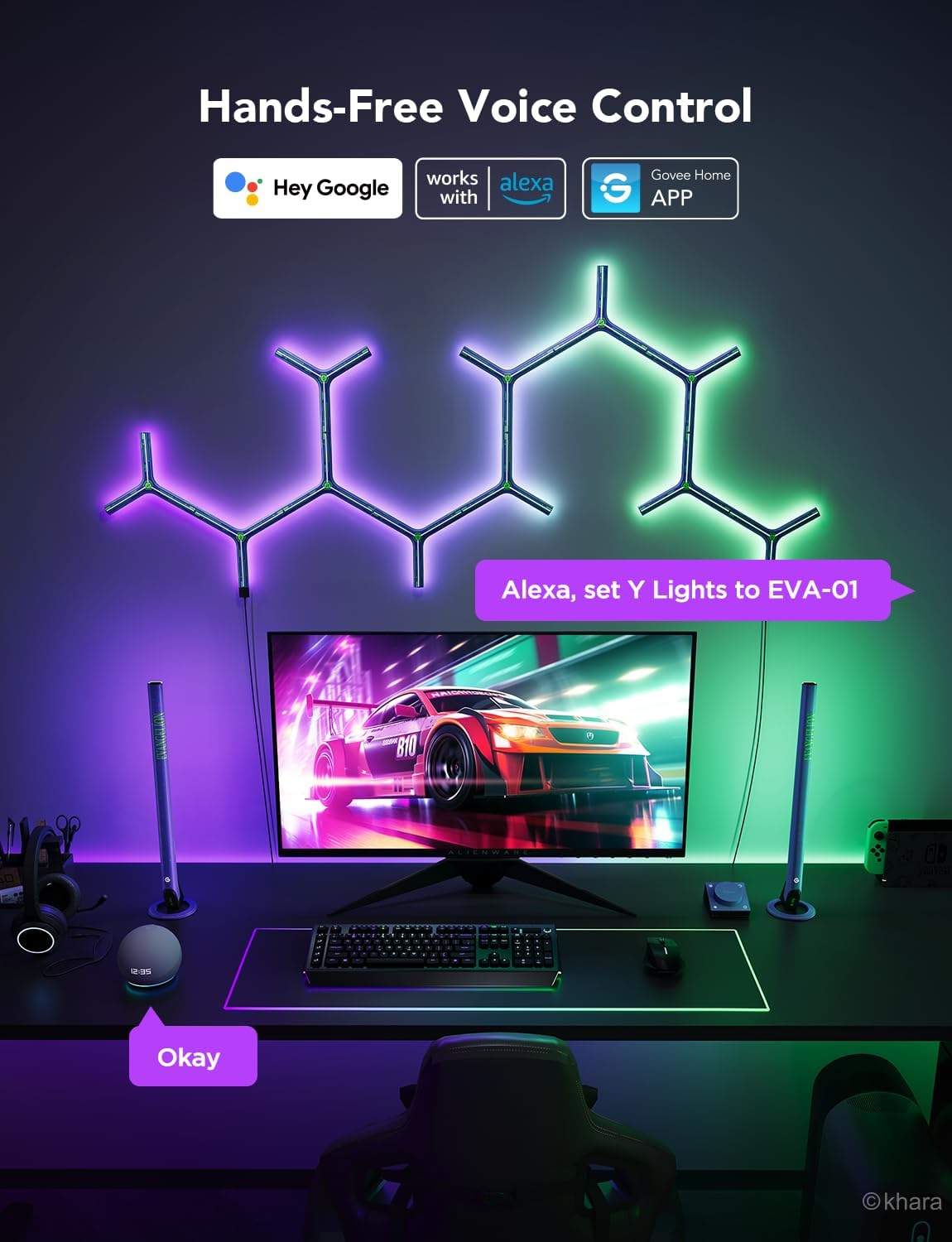 Govee Glide Y RGBIC LED Wall Lights