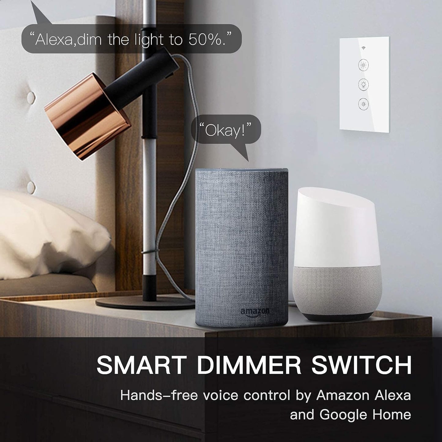 MOES 2.4GHz WiFi Wall Touch Smart Switch
