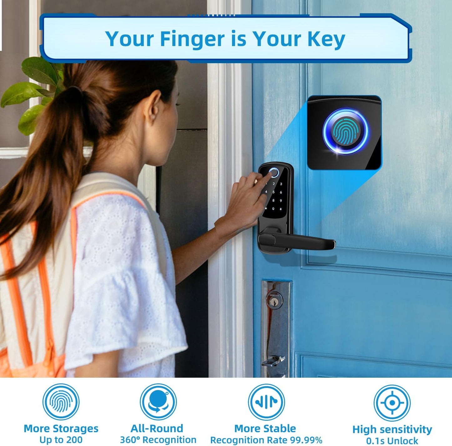 Smart Door Lock with Handle