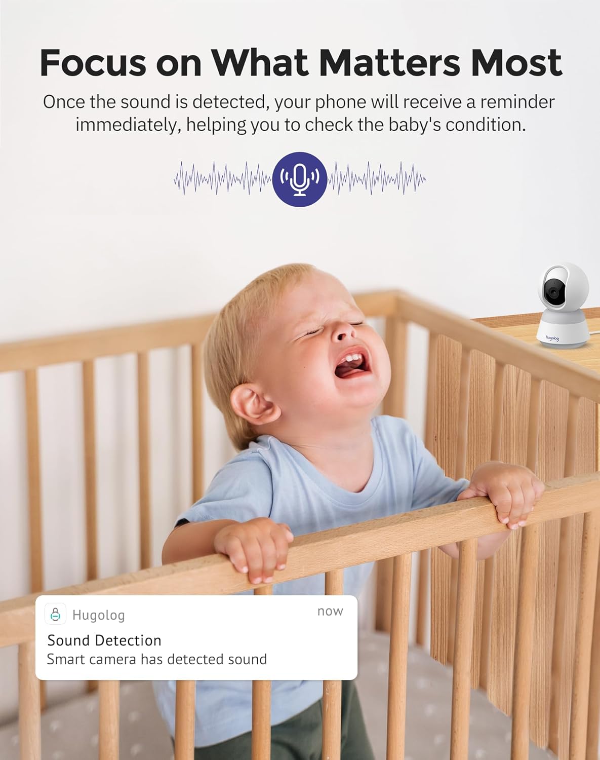 Hugolog 3K 5MP Indoor Pan/Tilt Security Camera