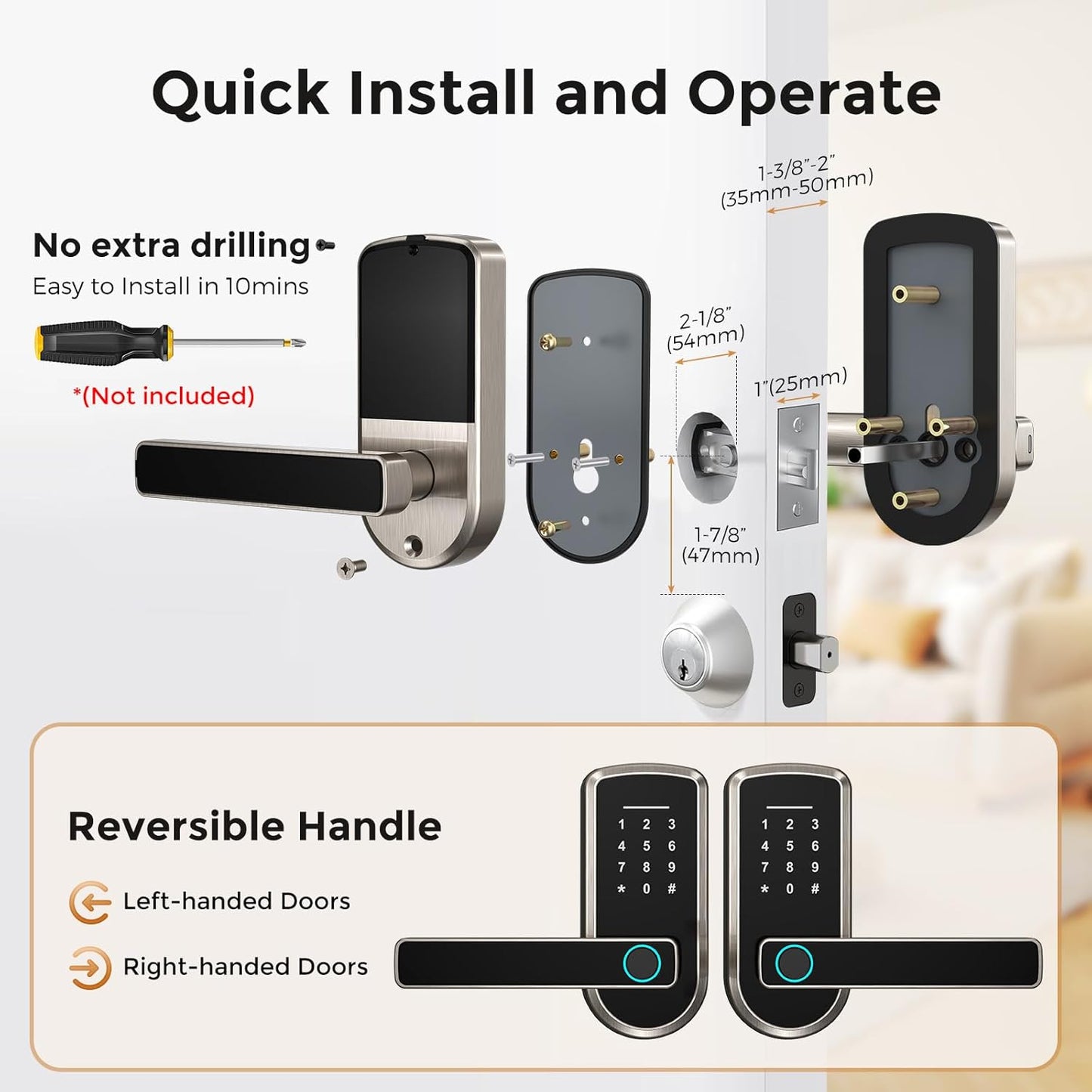 Keyless-Entry Fingerprint Smart Door Lock