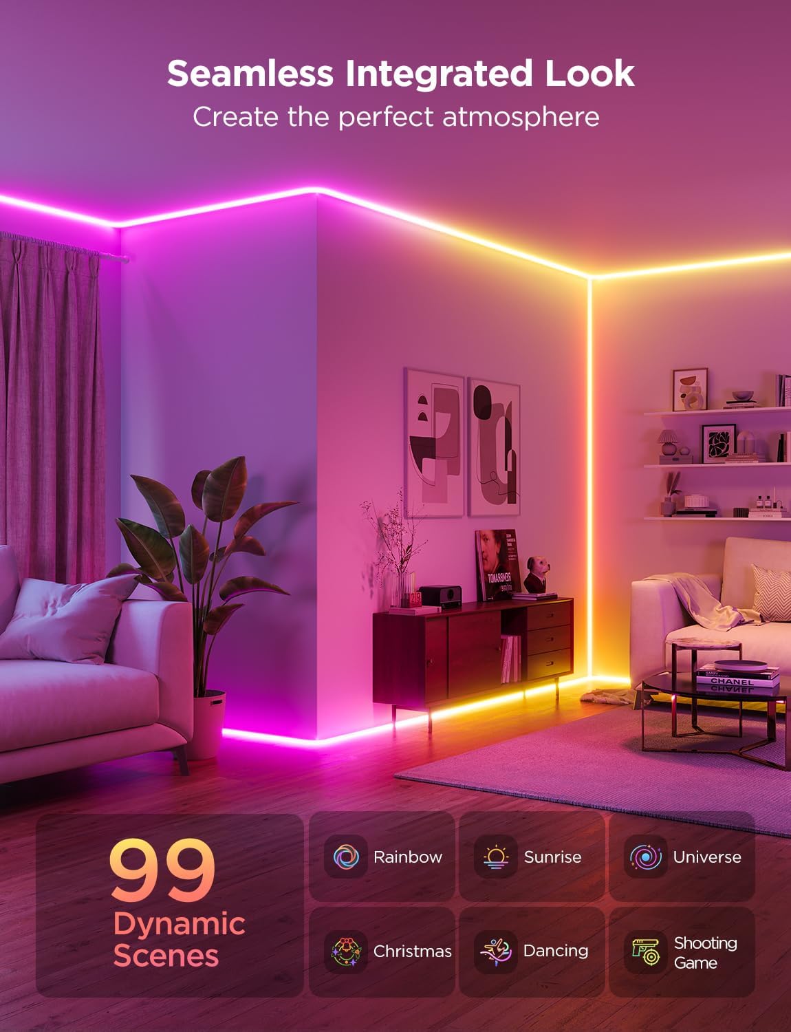 Govee Neon Rope Light for Wall Lining