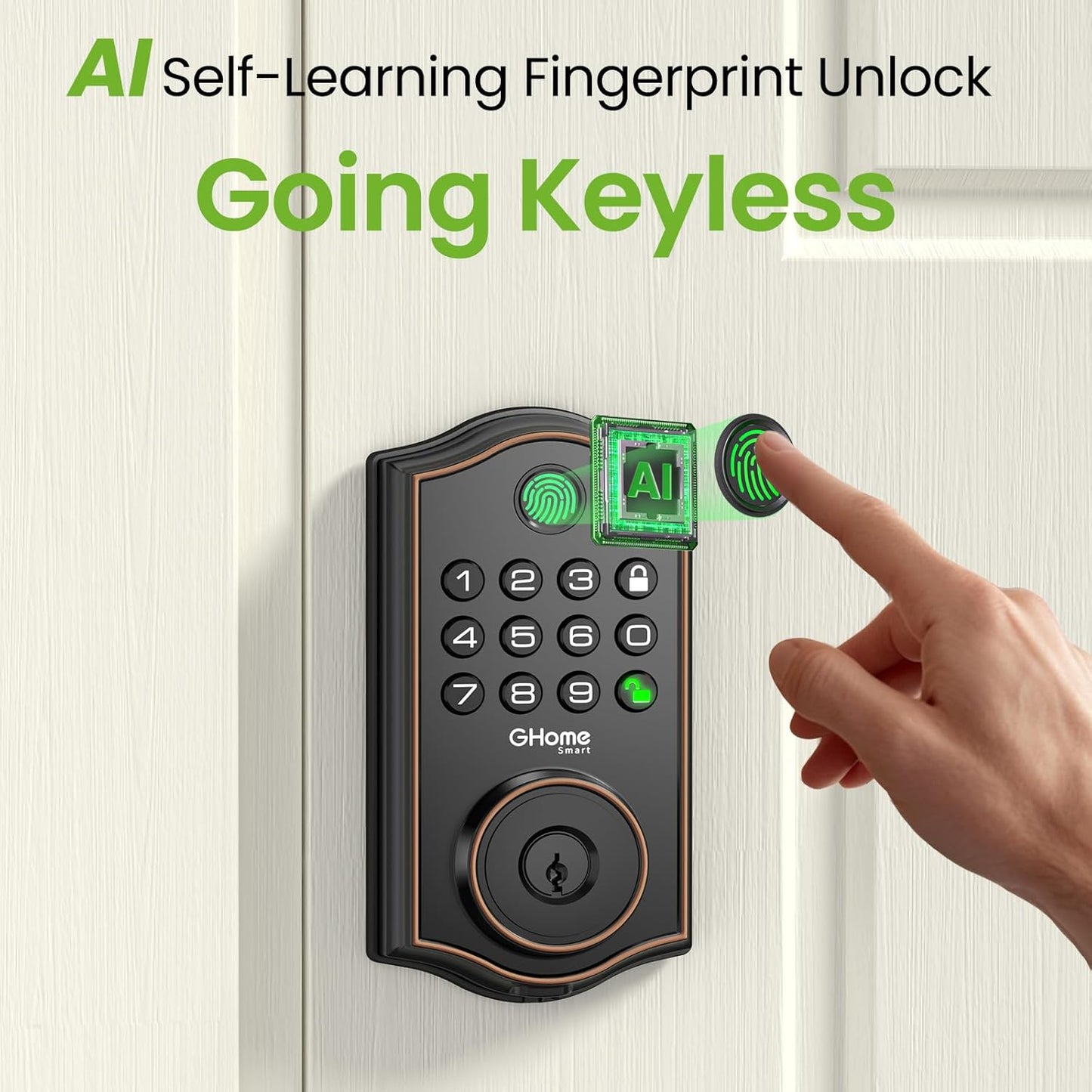 GHome Smart Deadbolt Lock for Front Door