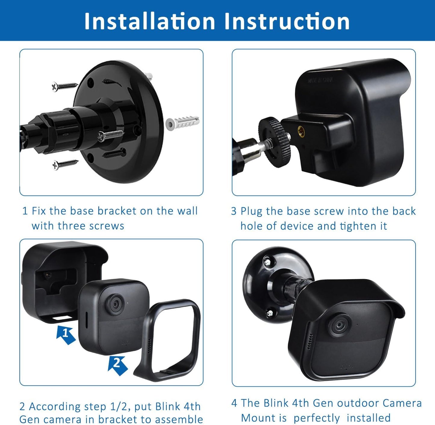 All New Blink Outdoor 4th Gen Camera Mounting Brackets