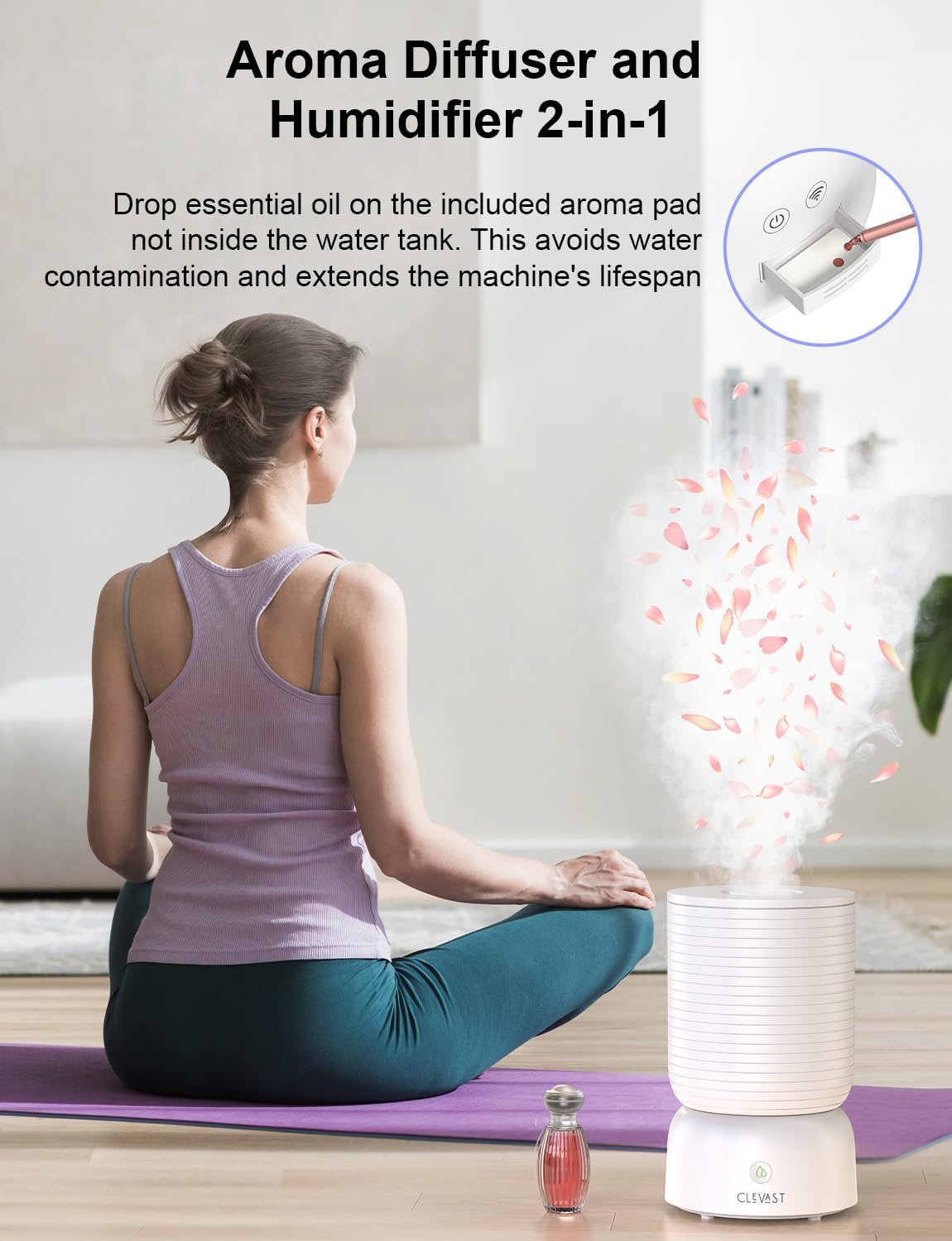 CLEVAST Smart Humidifiers for Bedroom