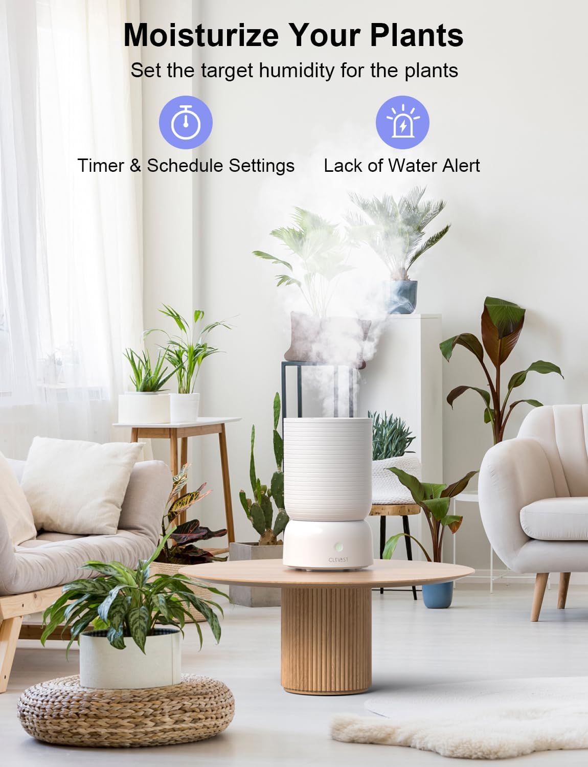 CLEVAST Smart Humidifiers for Bedroom