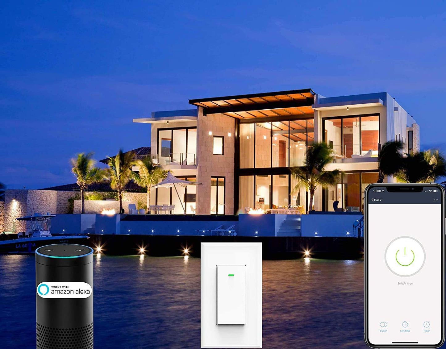 Smart Light Switch, Compatible with Alexa