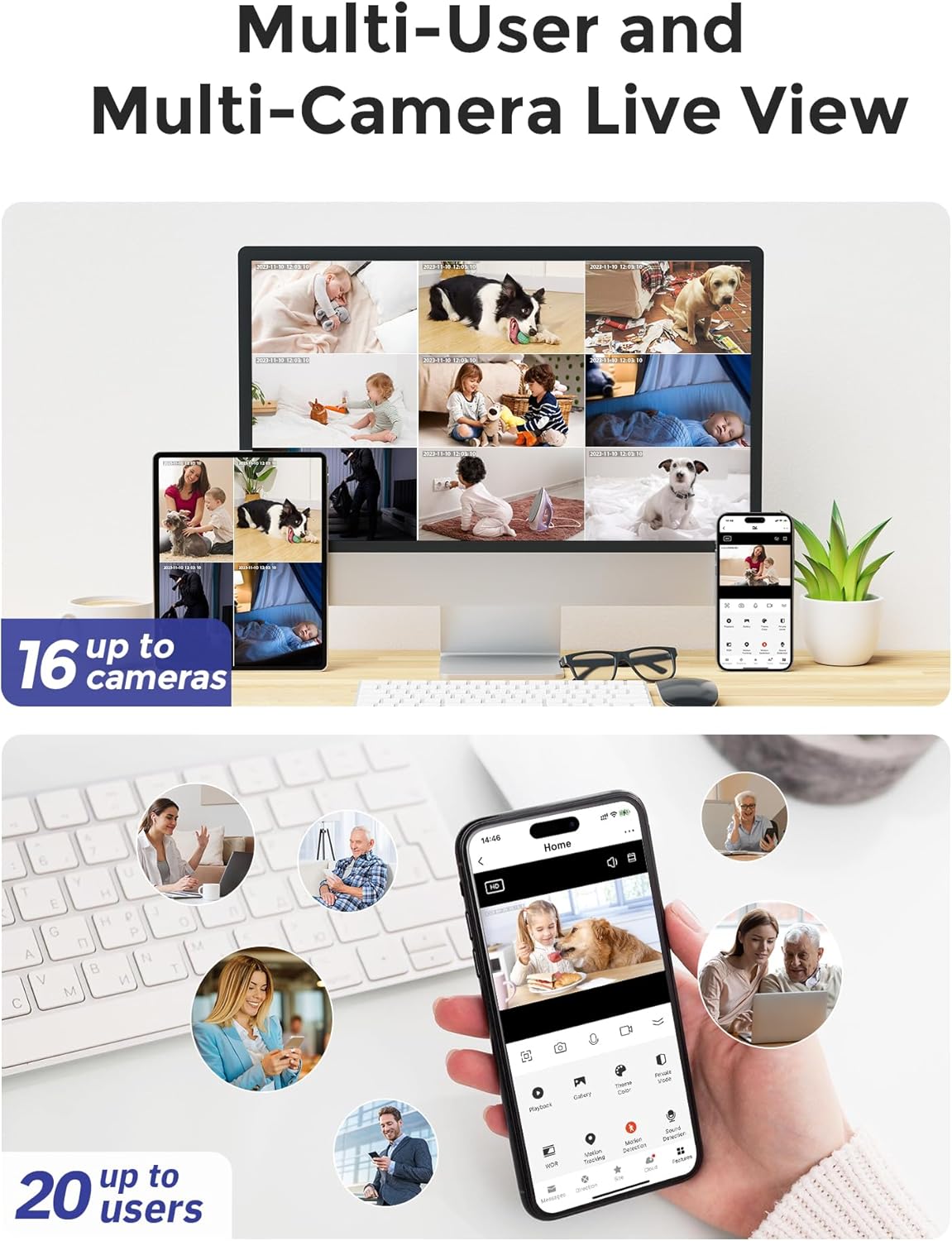 Hugolog 3K 5MP Indoor Pan/Tilt Security Camera