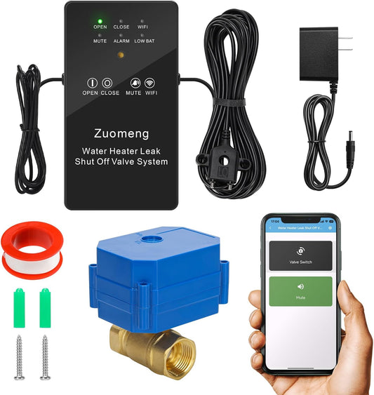 WiFi Water Leak Detector with Automatic Shutoff Valve