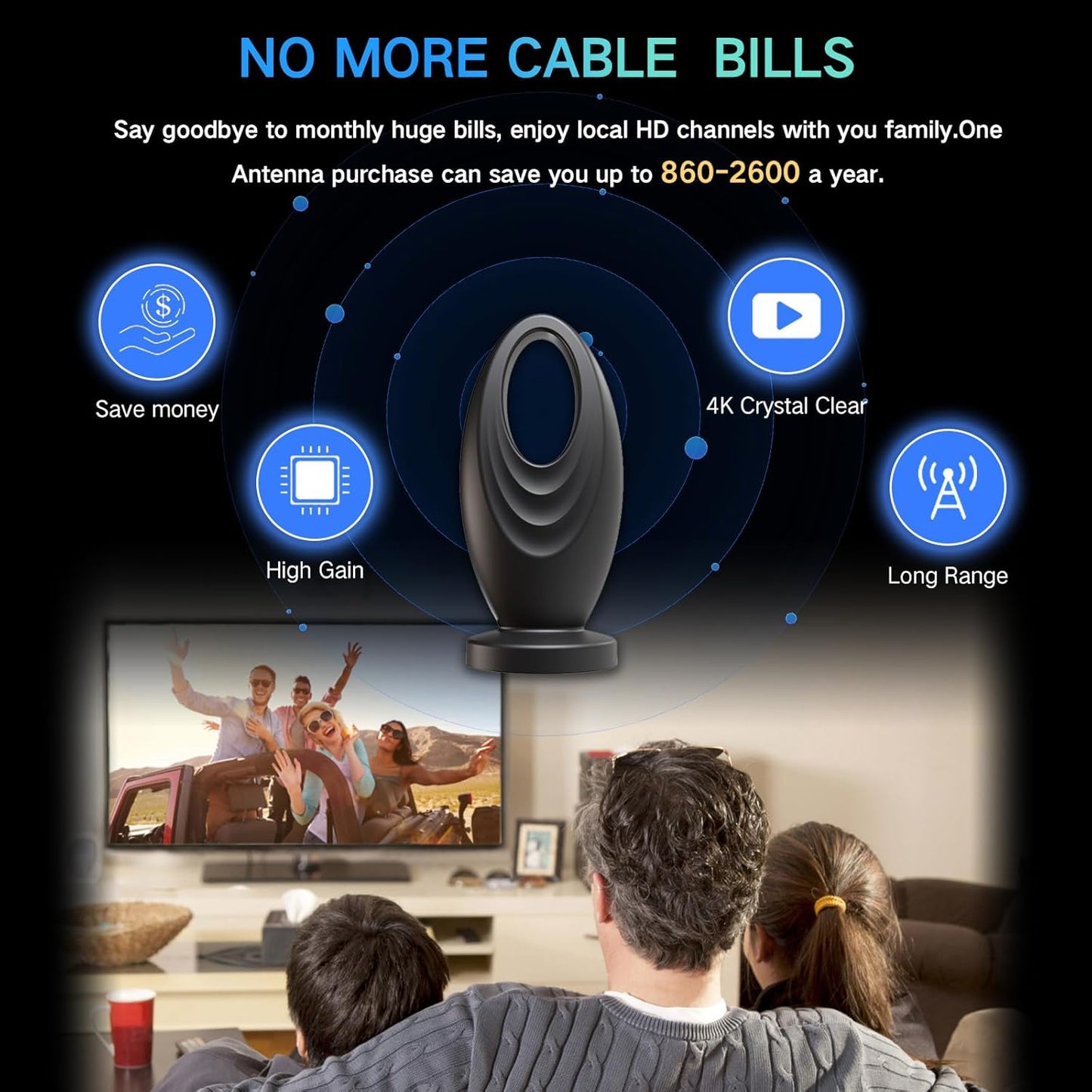 2025 TV Antenna for Smart TV and Old TV