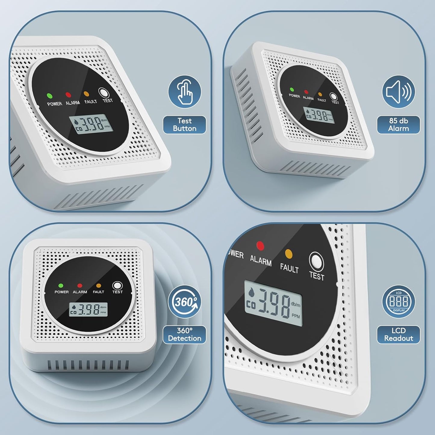 2 in 1, Carbon Monoxide Detectors,Smoke Detector