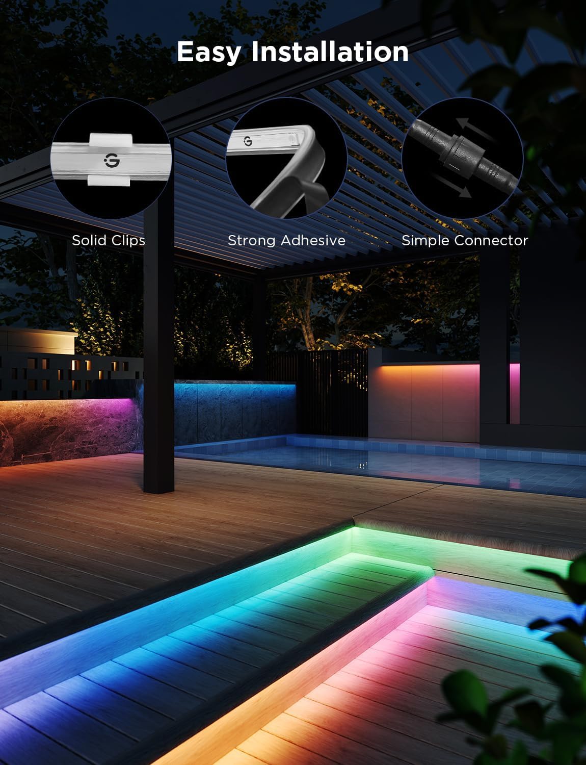 Govee Outdoor LED Strip Lights RGBIC