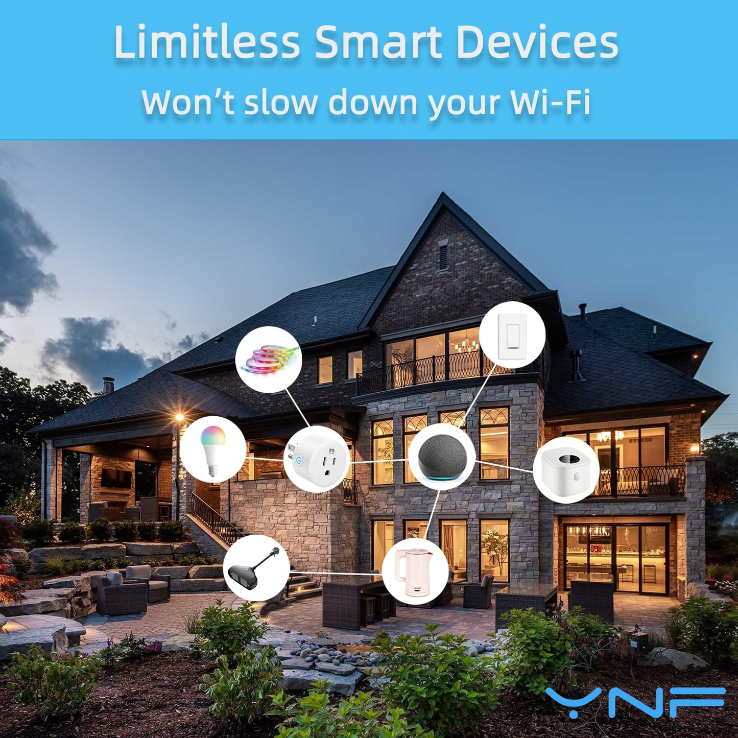 YNF Smart Plug, Simple Setup with One Voice Command