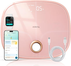 Etekcity Rechargeable Pink Smart Scale for Body Weight
